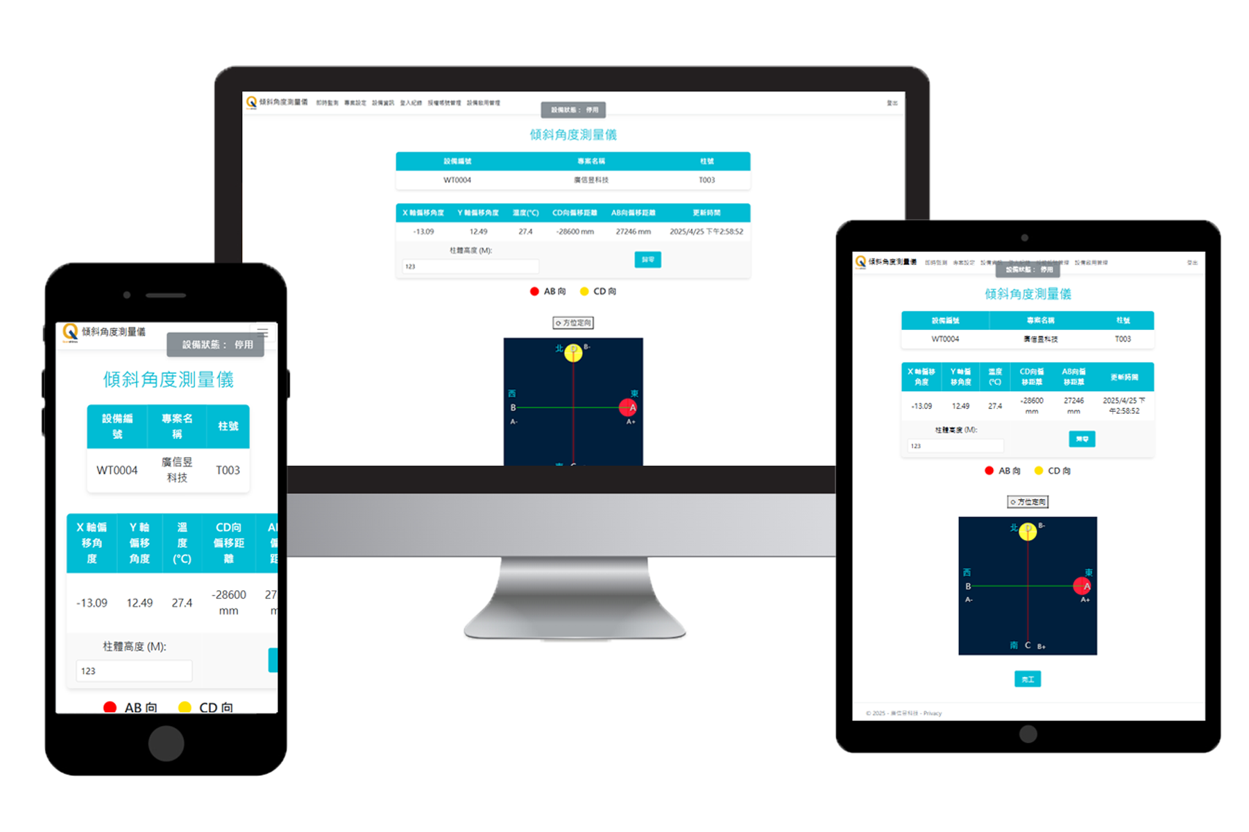傾斜角度測量儀實體產品